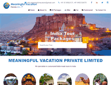 Tablet Screenshot of meaningfulvacation.com
